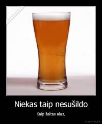 Niekas taip nesušildo - Kaip šaltas alus.