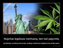 Niujorkas legalizuos marihuaną, tam kad pagyvintų - pandemijos suniokotą ekonomiką, kadangi marihuanos legalizavimas atneša pelną