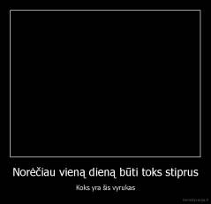 Norėčiau vieną dieną būti toks stiprus - Koks yra šis vyrukas