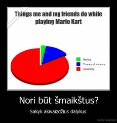 Nori būt šmaikštus? - Sakyk akivaizdžius dalykus.