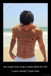 Nori manes? Siusk zinute su tekstu NORIU NR 1567 - Ir gausi melodija "Svajok toliau