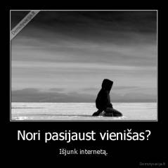 Nori pasijaust vienišas? - Išjunk internetą.