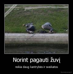 Norint pagauti žuvį - reikia daug kantrybės ir sveikatos