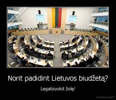 Norit padidint Lietuvos biudžetą? - Legalizuokit žolę!
