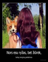 Nors esu ryžas, bet žiūrėk, - kokią merginą pakabinau