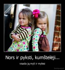 Nors ir pyksti, kumštelėji... - visada ją myli ir mylėsi