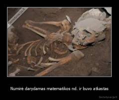 Numirė darydamas matematikos nd. ir buvo atkastas - 