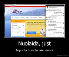 Nuolaida, just - Taip ir bankuruota turai visokie