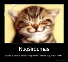 Nuoširdumas - nuoširdūs žmonės pasakys "kaip miela", o kietuoliai pasakys "pfffs" 