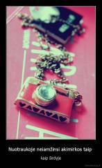 Nuotraukoje neiamžinsi akimirkos taip  - kaip širdyje