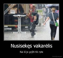 Nusisekęs vakarėlis - Kai iš jo grįžti tik ryte