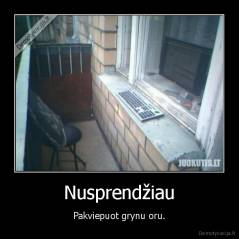 Nusprendžiau - Pakviepuot grynu oru.