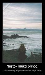 Nustok laukti princo. - Stokis ir susirask jį. Vargšas idiotas tikriausiai paklydo kažkur.