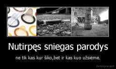 Nutirpęs sniegas parodys - ne tik kas kur šiko,bet ir kas kuo užsiėmė.