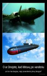 O ar žinojote, kad lėktuvų po vandeniu - yra kur kas daugiau, negu povandeninių laivų danguje?