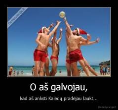 O aš galvojau, - kad aš anksti Kalėdų pradėjau laukt...