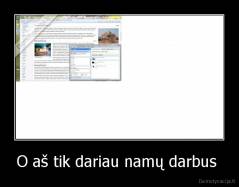 O aš tik dariau namų darbus  - 