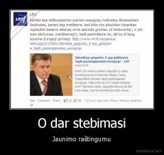 O dar stebimasi - Jaunimo raštingumu