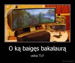 O ką baigęs bakalaurą - veiksi TU?