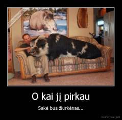 O kai jį pirkau - Sakė bus žiurkėnas...