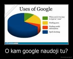 O kam google naudoji tu? - 