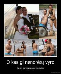 O kas gi nenorėtų vyro - Kurio pimpalas iki žemės?