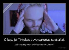 O kas, jei Tiktokas buvo sukurtas specialiai, - kad suburtų visus debilus vienoje vietoje?