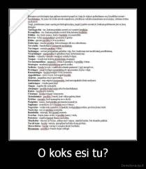 O koks esi tu? - 