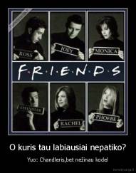 O kuris tau labiausiai nepatiko? - Yuo: Chandleris,bet nežinau kodel