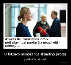 O lėktuvo nemokantis skraidinti pilotas - gali skraidinti lėktuvą? 