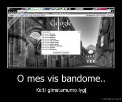 O mes vis bandome.. - Kelti gimstamumo lygį