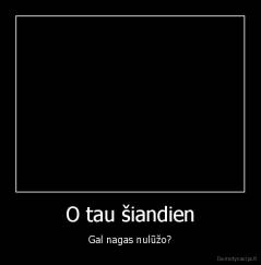 O tau šiandien - Gal nagas nulūžo?