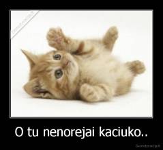 O tu nenorejai kaciuko.. - 
