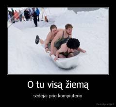O tu visą žiemą - sėdėjai prie kompiuterio