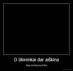 O ūkininkai dar aiškina - Kaip sunkiai jie dirba