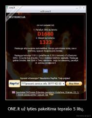 ONE.lt už lyties pakeitima teprašo 5 litų. - 