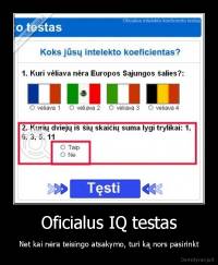 Oficialus IQ testas - Net kai nėra teisingo atsakymo, turi ką nors pasirinkt