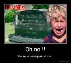Oh no !! - Stai kodel nebegauni dovanu