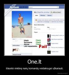 One.lt - išsiuntė rinktinę narių komandą veidaknygei užkariauti.