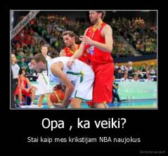 Opa , ka veiki? - Stai kaip mes krikstijam NBA naujokus