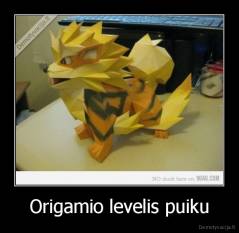 Origamio levelis puiku - 