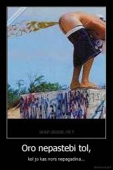 Oro nepastebi tol, - kol jo kas nors nepagadina...