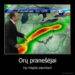 Orų pranešėjai - irgi mėgsta pajuokaut