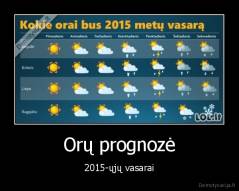 Orų prognozė - 2015-ųjų vasarai