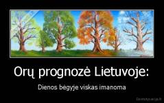 Orų prognozė Lietuvoje: - Dienos bėgyje viskas imanoma