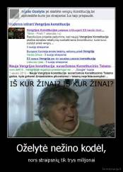 Oželytė nežino kodėl, - nors straipsnių tik trys milijonai