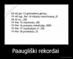 Paaugliški rekordai  - 