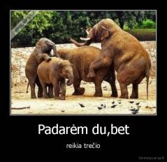 Padarėm du,bet - reikia trečio