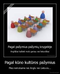 Pagal kūno kultūros pažymius - Mes nemokame nei Anglu nei Lietuviu...