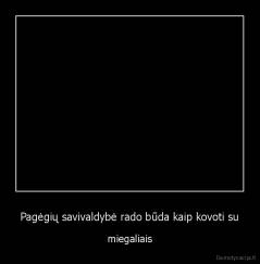 Pagėgių savivaldybė rado būda kaip kovoti su - miegaliais